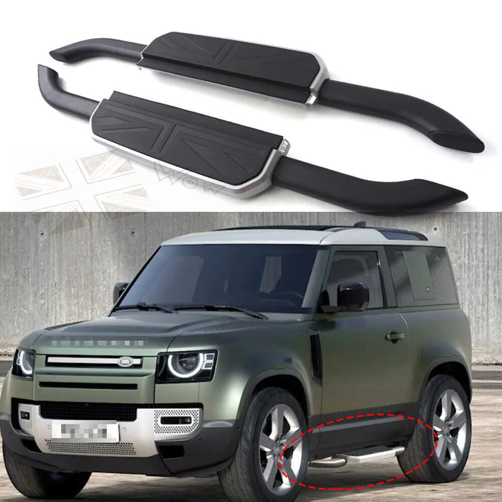 

Fits for Land Rover Defender 90 2D 2020-2024 Side Step Running Board Nerf Bar