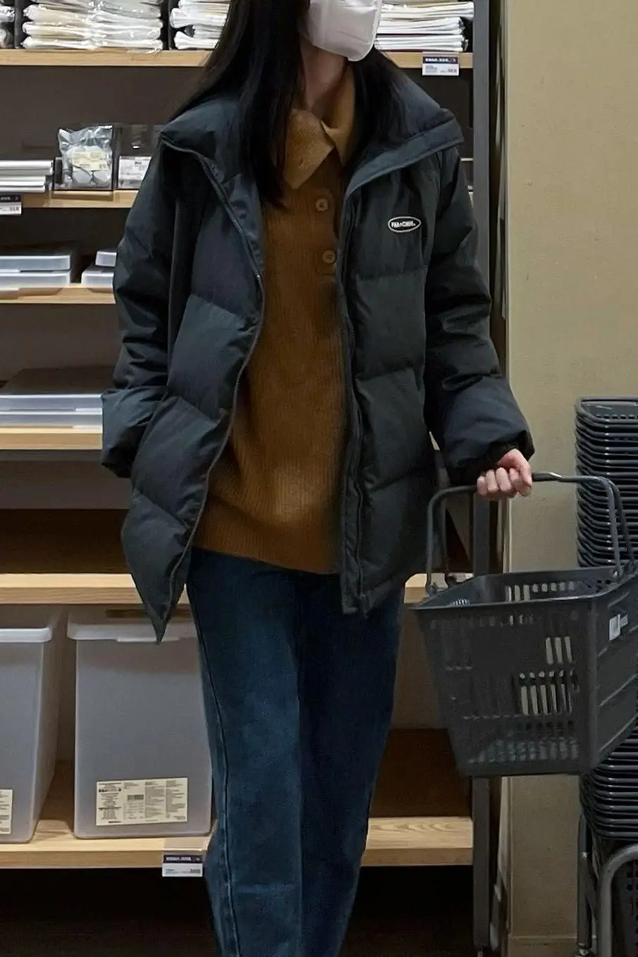 

Parkas Womens Cortos Winter Sherpa Fleece-Padded Gathered Waistband Stand-Collar Snap-Button Ruffled Ruched Elegant Timeless Ins