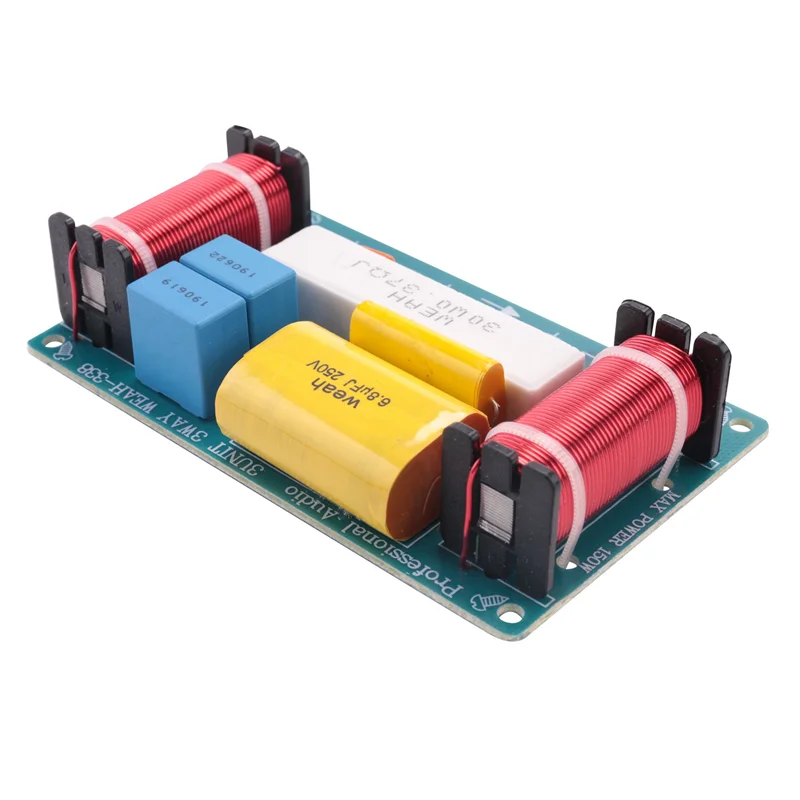4Pcs 120W Speaker Crossover 3 Way Audio Frequency Divider Loudspeaker WEAH-338 3 Unit Crossover Filters For Speakers