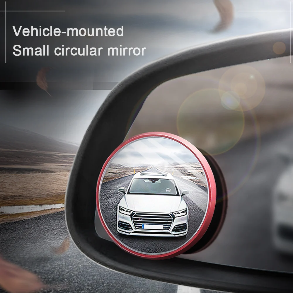 

2 Pcs Car Mirror HD Convex Mirror Blind Spot Auto Rearview Mirror Round 360 Degree Wide Angle Car Vehicle Parking Rear Mirror