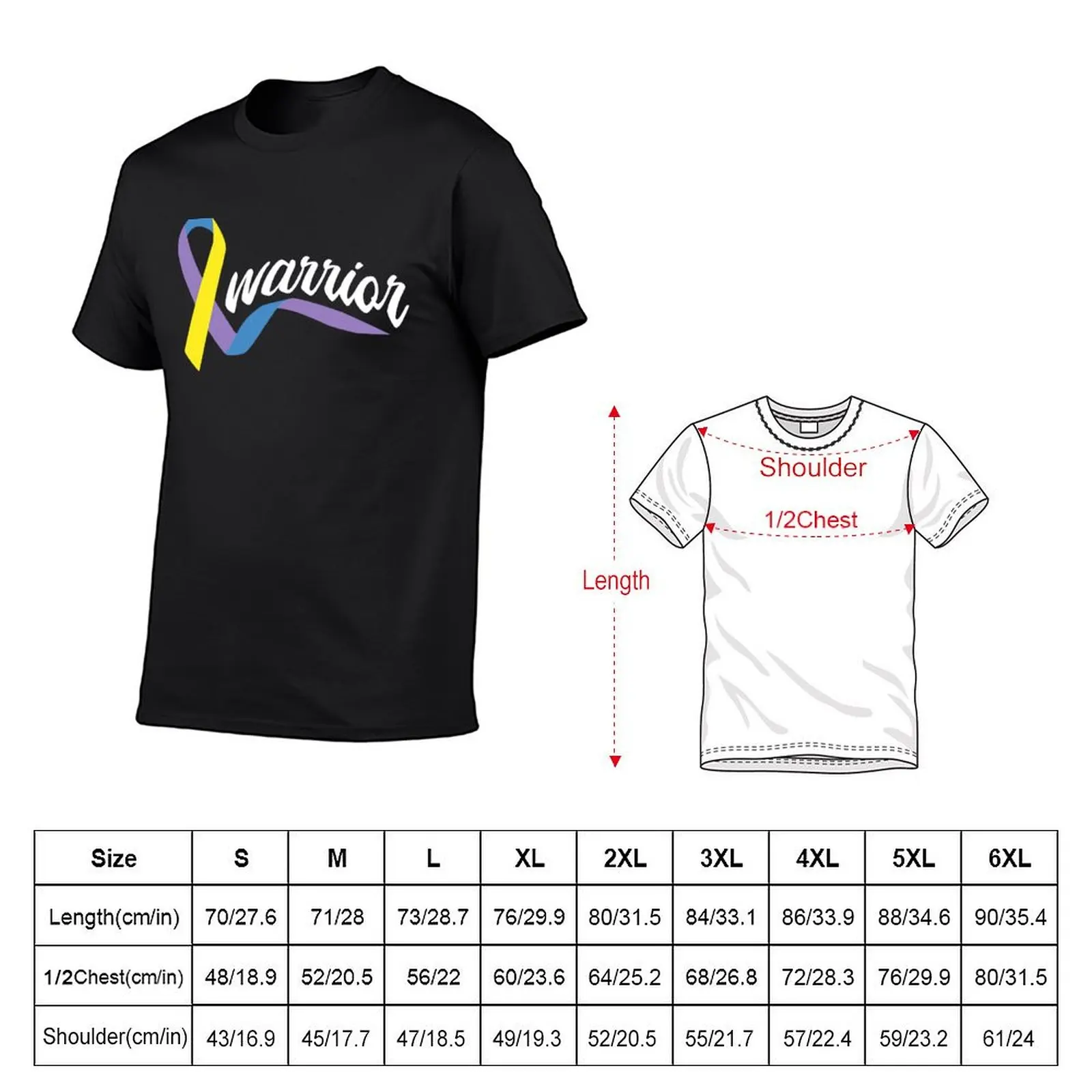 Bladder Cancer Warrior T-Shirt quick drying graphic tee shirt summer top mens plain t shirts