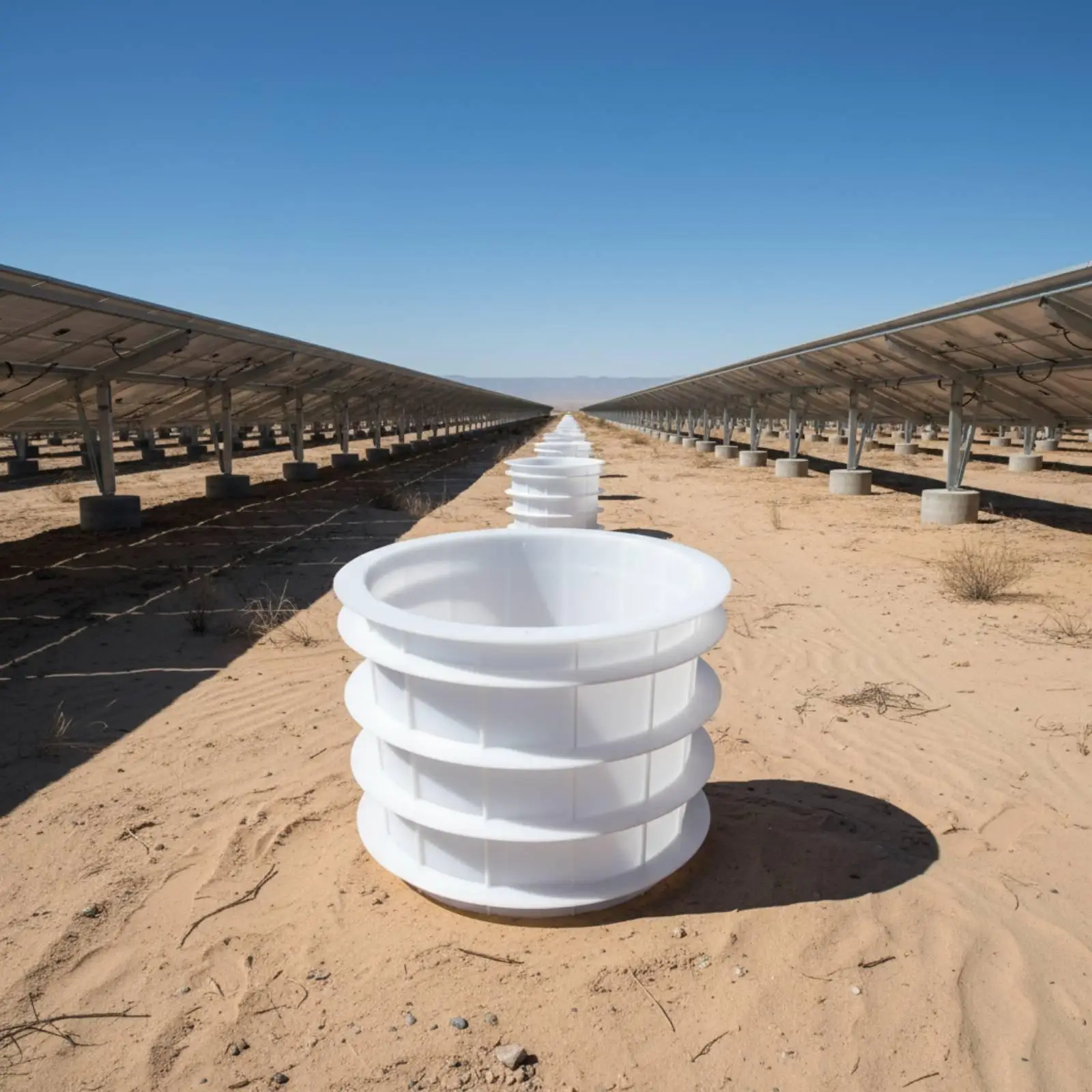Round Concrete Column Mold Plastic Formwork for Solar Farm Pier Base Reusable Cylindrical Pillar Construction Tool
