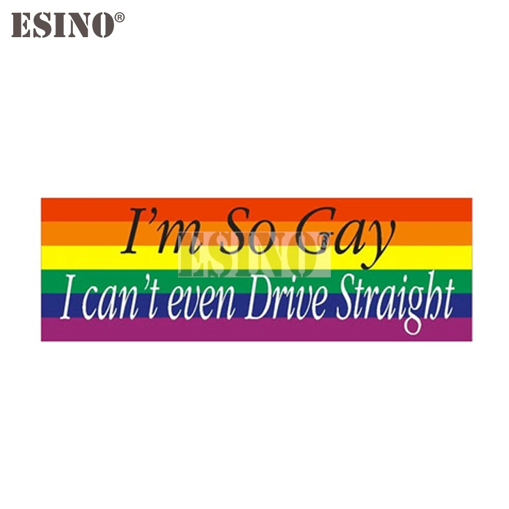 

PVC Adhesive Decal I'M So Gay I Can't Even Drive Straight Waterproof Car Body Pattern Vinyl