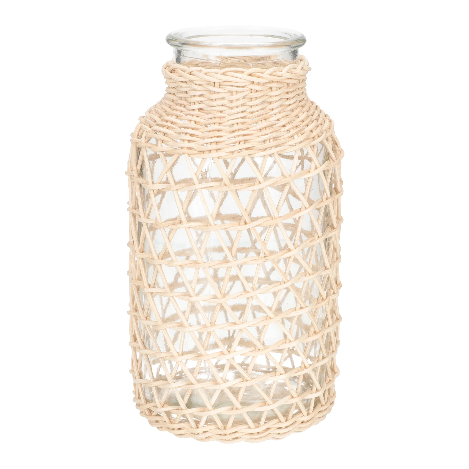 

Rattan Vase Home Decoration Rustic Flower Holder Simple Arrangement Dried Table Office Cylinder Vases