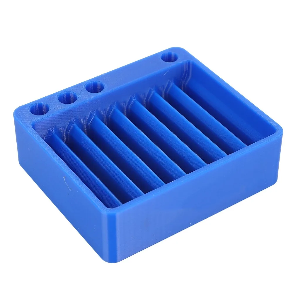 

Plastic Spoke Cap Storage Box 48-Piece Capacity 13G/14G/15G Compatible Spoke Cap Organizer Box Blue Spoke Nipple Shuffler Box