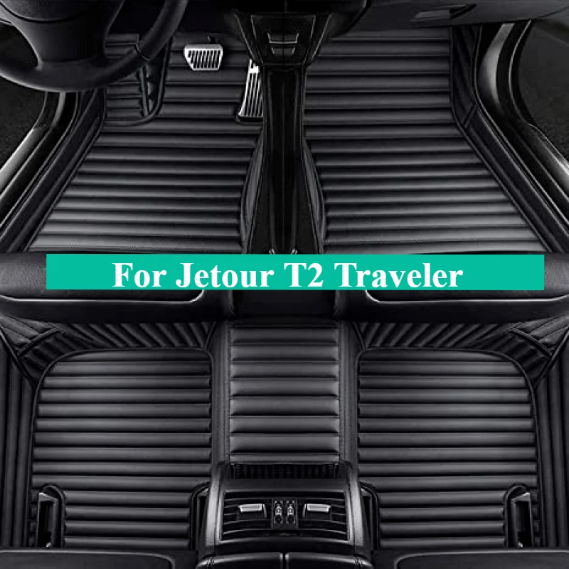 Custom Car Floor Mats For Jetour T2 Traveler 2023 2024 Luxury Auto Carpets Foot Coche Accessorie Interior Rubber leather Rugs