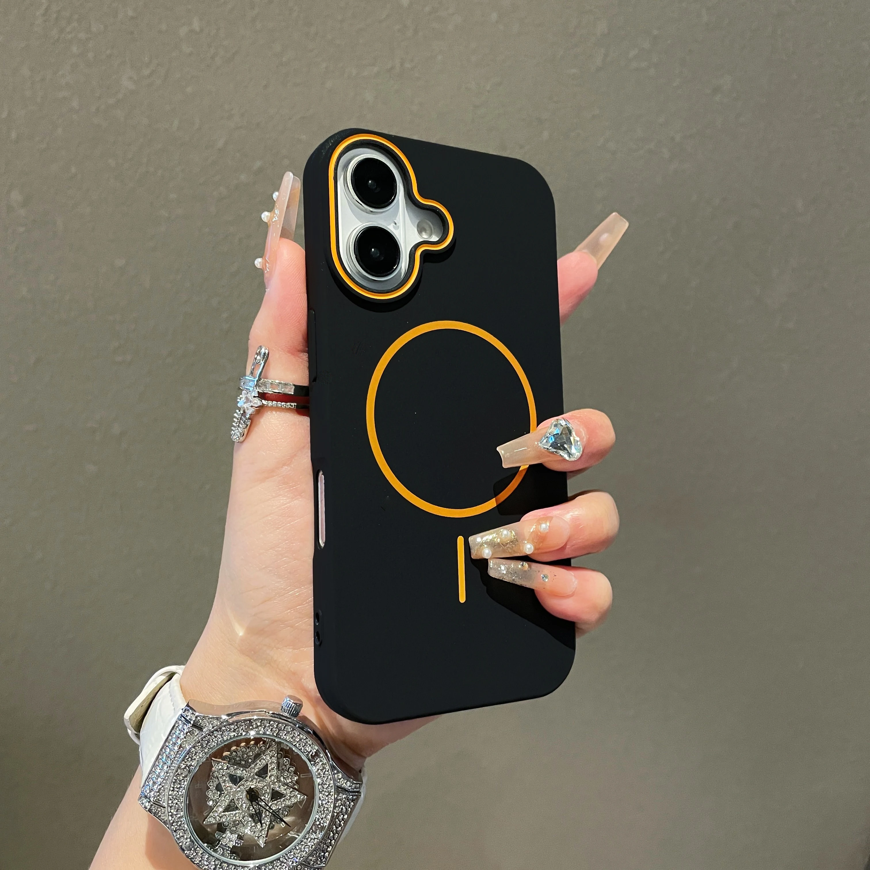 NEU Geeignet für iPhone 17 16 15 14 13 12 11 Pro Max 16 Pro dünner Ring Für magnetische Anti-Drop-Schutzhülle mit Hautgefühl