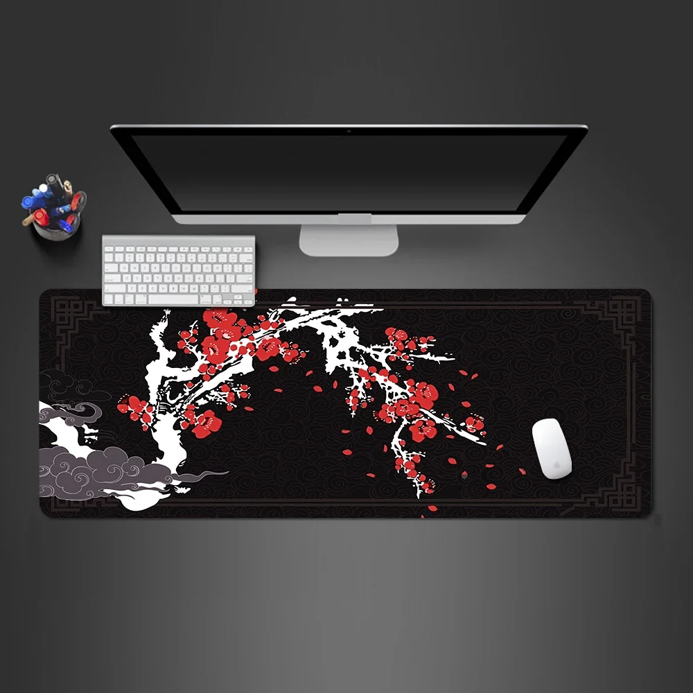 Mouse Pad Japan Style Larger Xxl Mousepad Flower Gaming Keyboard Computer Desk Mat accessori Game Mause Ped Office Carpet