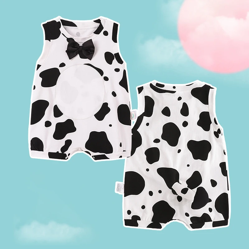 

Summer Newborn Baby Clothes Boys Girl Kawaii Cow Bodysuit Infant Korean Cartoon Romper Toddler Onesie Baby Jumpsuits Playsuit