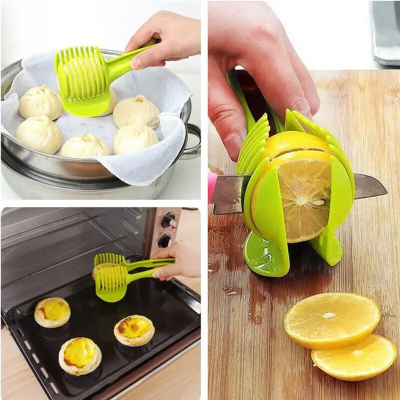 

1pc Fruit Vegetables Slicer Fruits Cutter Stand Utensilios Assistant Lounged Tomato Lemon Shreadders Slicer Random Color