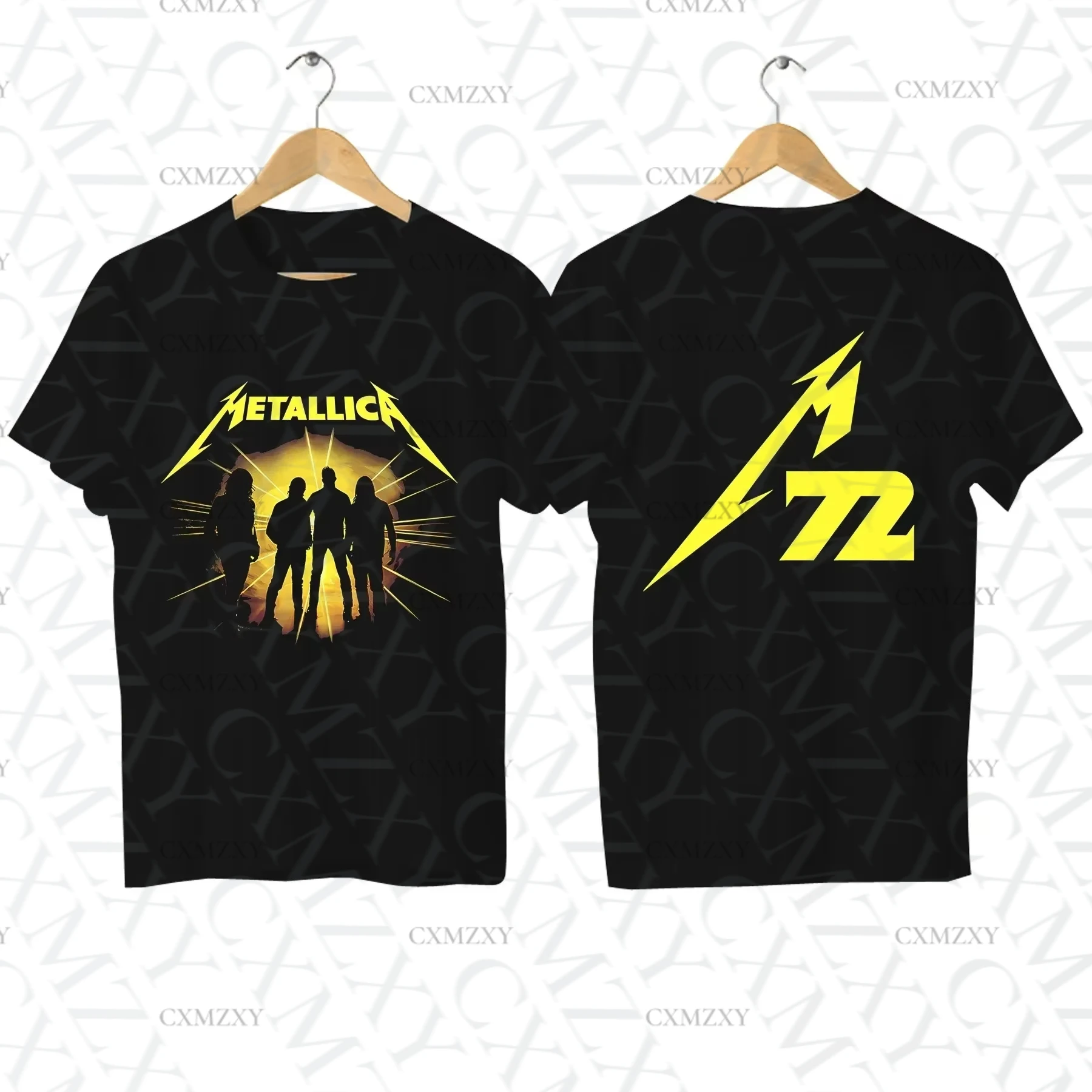 

Rock band Metallicas Men's 100%Cotton album graphics Tshirt 2026 New Summer spring Women hiphop Y2k fashion Tshirt
