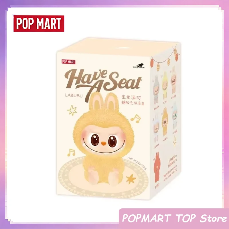 

Original POP MART LABUBU THE MONSTERS Have a Seat Mystery Box Blind Box Vinyl Plush Toys Dolls Anime Figures Desktop Ornaments