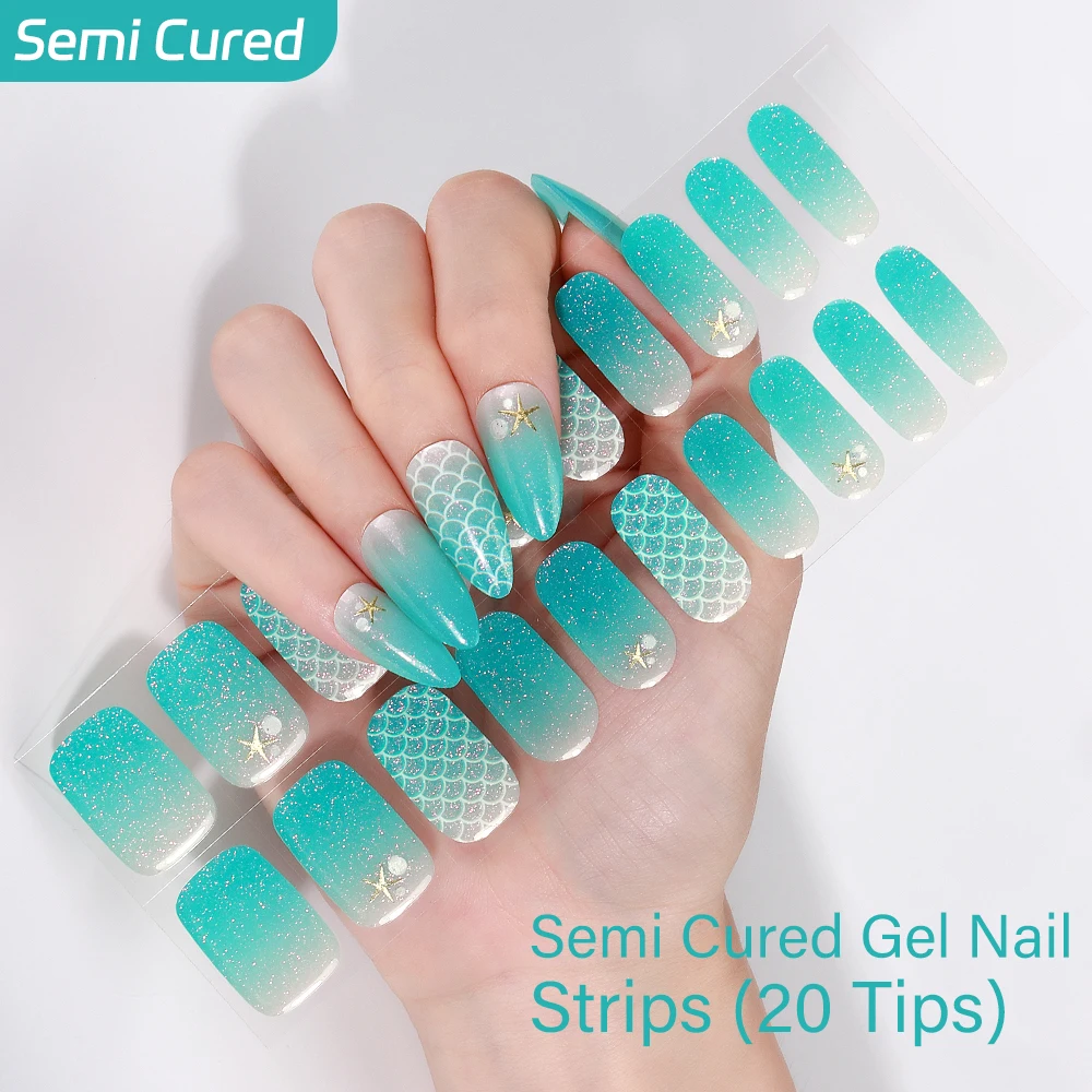 20Tips Pink Ombre Semi Cured G - огляд і ціна Nail Art Ombre Pink