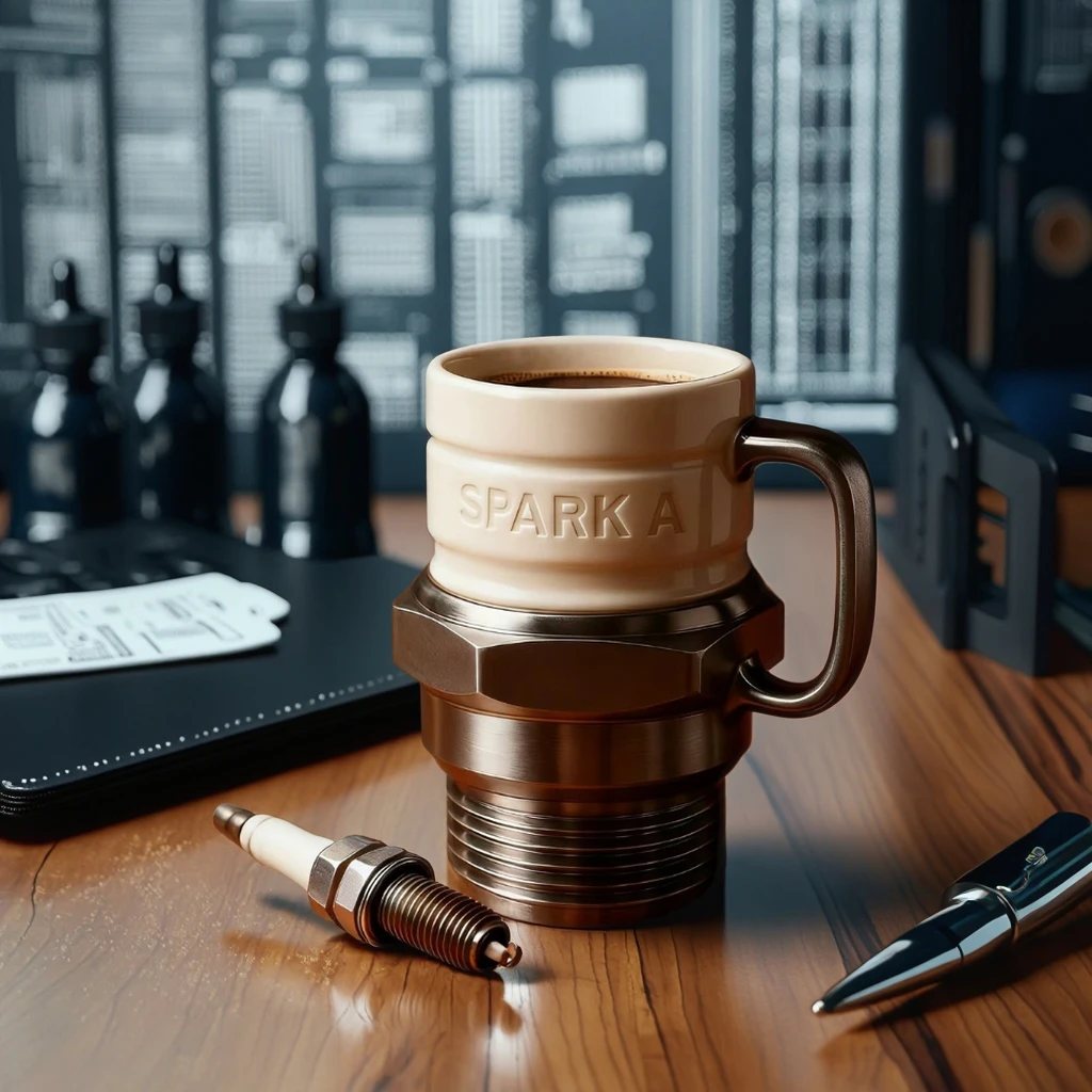 

Novel Steampunk Coffee Mug - Spark Plug Decor, Perfect Christmas/Birthday/Welcome Gift