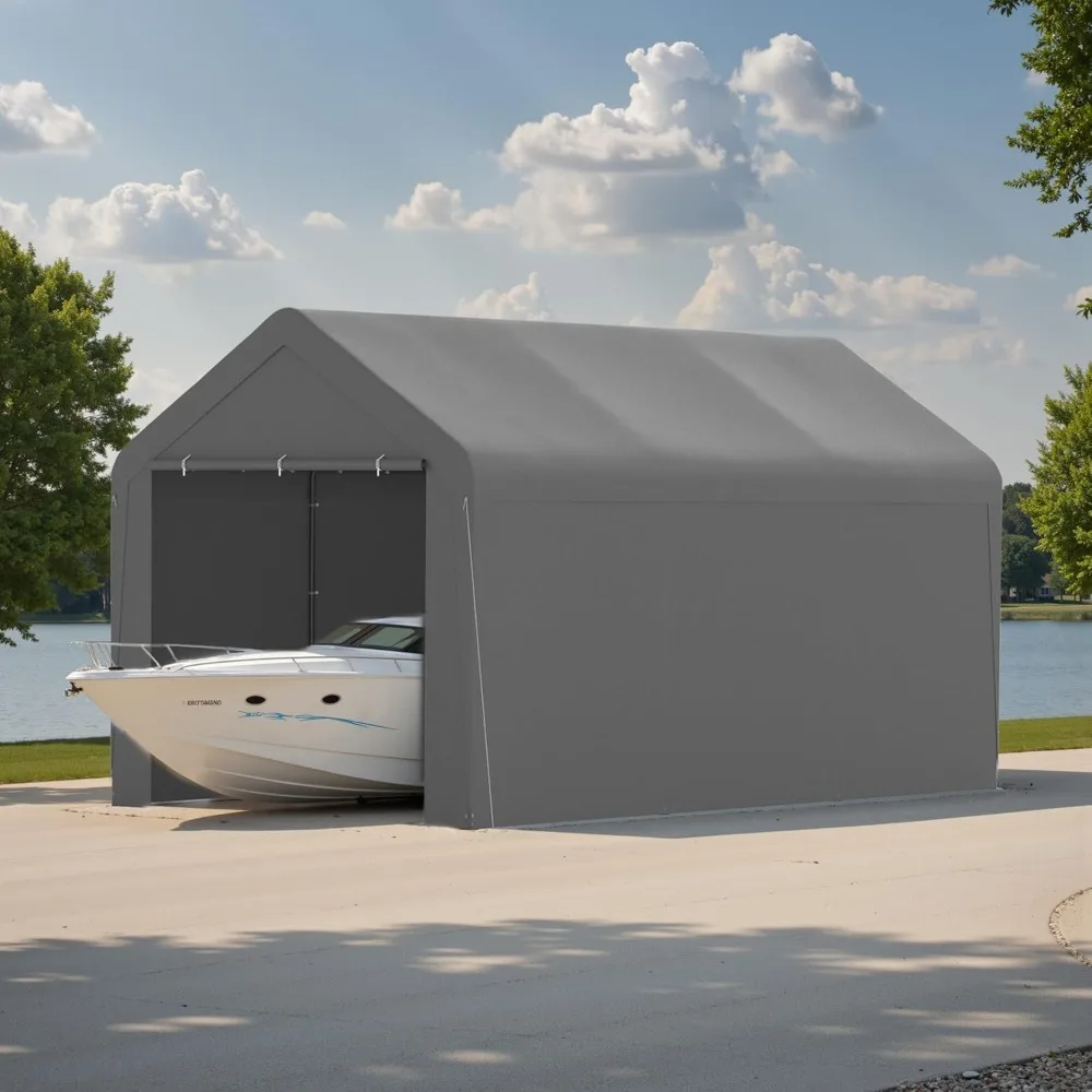 

Carport Car Ports Party Tent Heavy Duty Portable Car Shelter Garage Tent Outdoor Gazebo with Removable Sidewalls & Roll Up Door