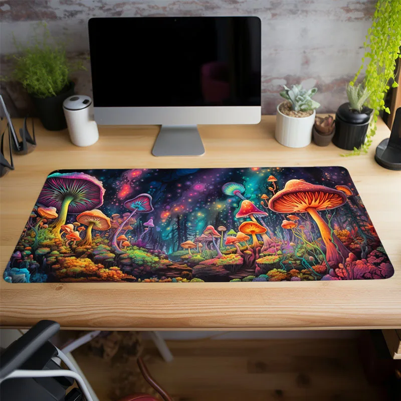 Mouse pad de borracha antiderrapante, cogumelo, grande, para jogos, esportes, teclado de escritório, computador, presente para adolescente, namorado, namorada