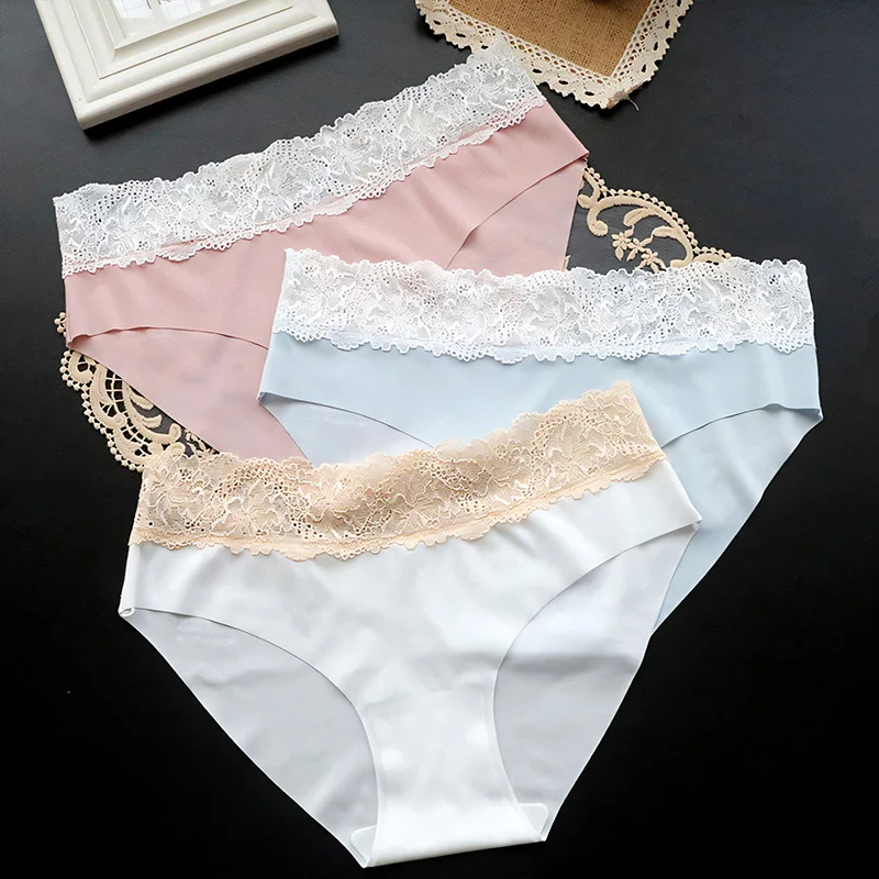 

Women's Panties Low Waist Seamless Underwear Sexy Female Comfortable Underpant Girls Lace Panty Intimates Lingerie Ladies Briefs