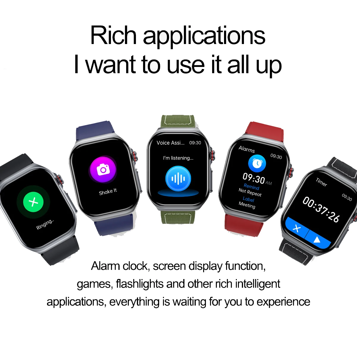 Marsyu AMOLED Smartwatch für Männer EKG-Blutkompositions-Monitor Gesundheitsüberwachung Bluetooth-Anrufe Frauen Sport Fitness – Detail 4