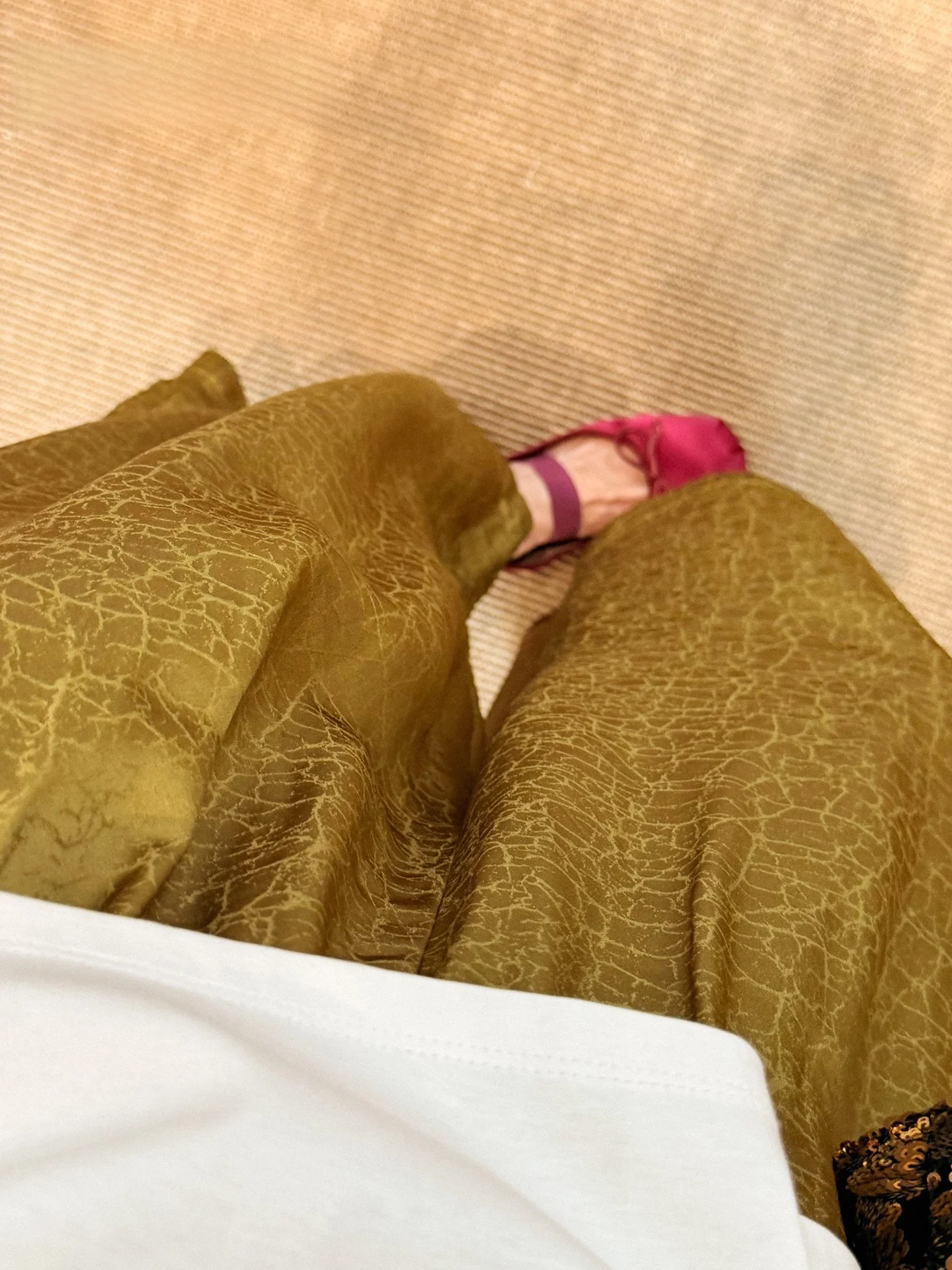 

New Heavy Handmade Summer Casual Pants Silk Cra Cloud Silk Nine Points Loose Fit High Waist Straight Leg Non-Fce