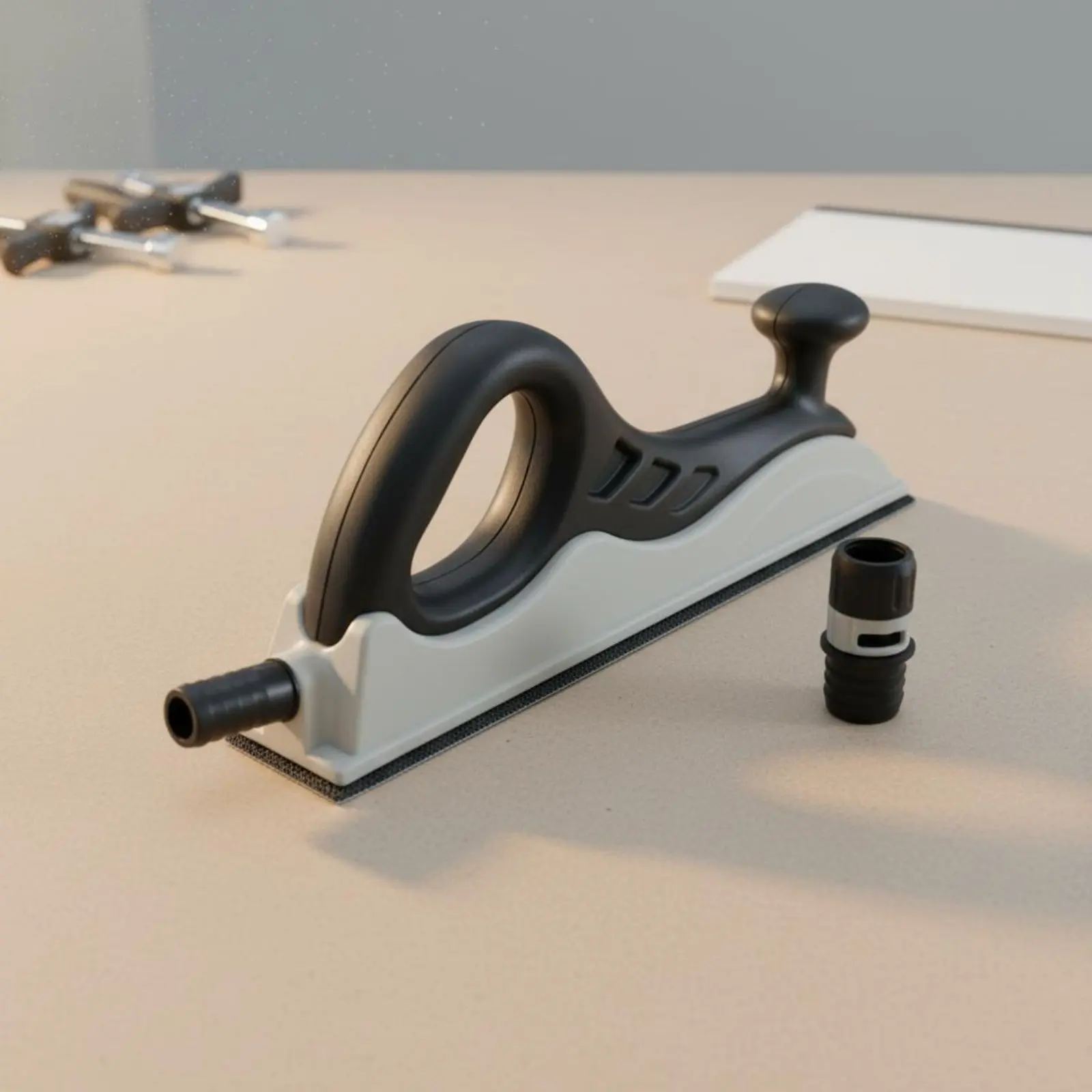 

Manual Powder Clear Sander Ergonomic Handle Powder Extraction Sanding Block Manual Dustless Sanding Board for DIYers