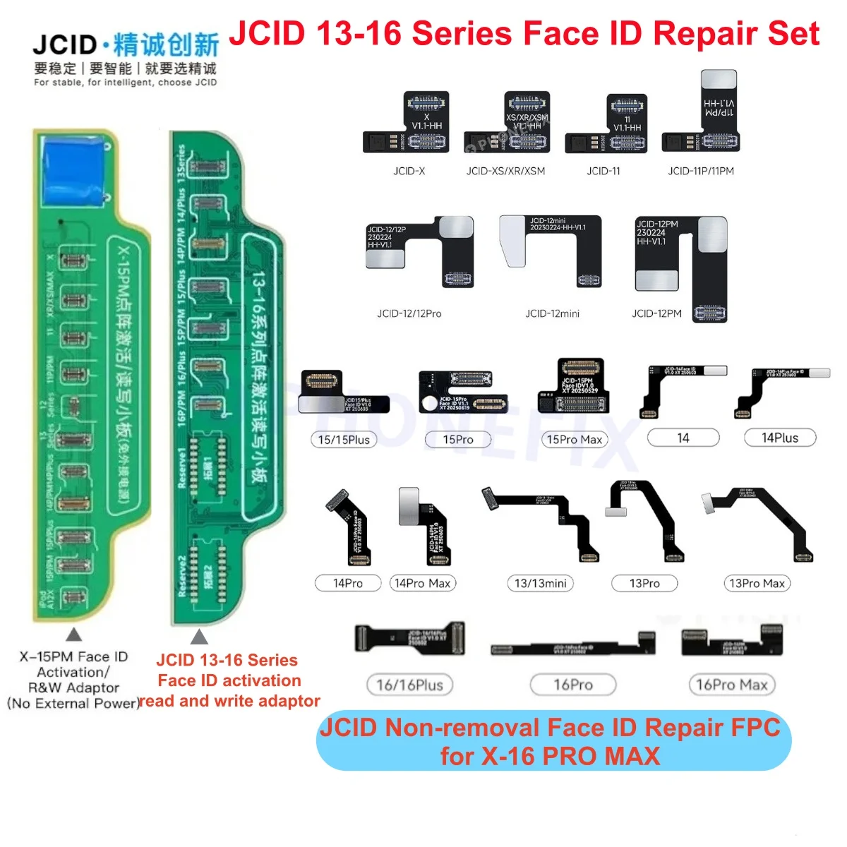 iPhoneアクセサリー Cell crash CAVI Nuevo Cable flexible JCID JC Tag on Face ID para IPhone X -11 12