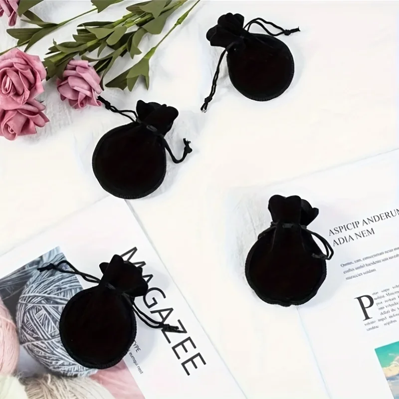 15pcs Velvet Drawstring Bag  Fabric Deliver Fine Dust Blockage Fit Stall  Storage Gift Box Lining Effortless Fluff Cleaning