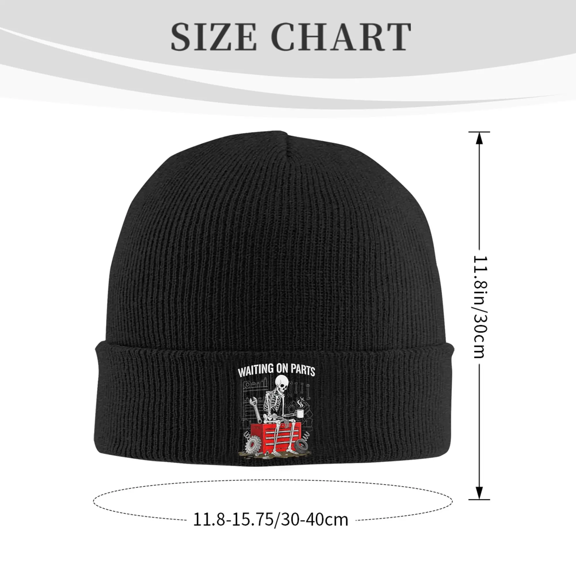 Men Women Funny Waiting On Parts Mechanic Skeleton Auto Repair Life(4) Beanie Hats  Cute Knit Hat Autumn Caps Bonnet Hats