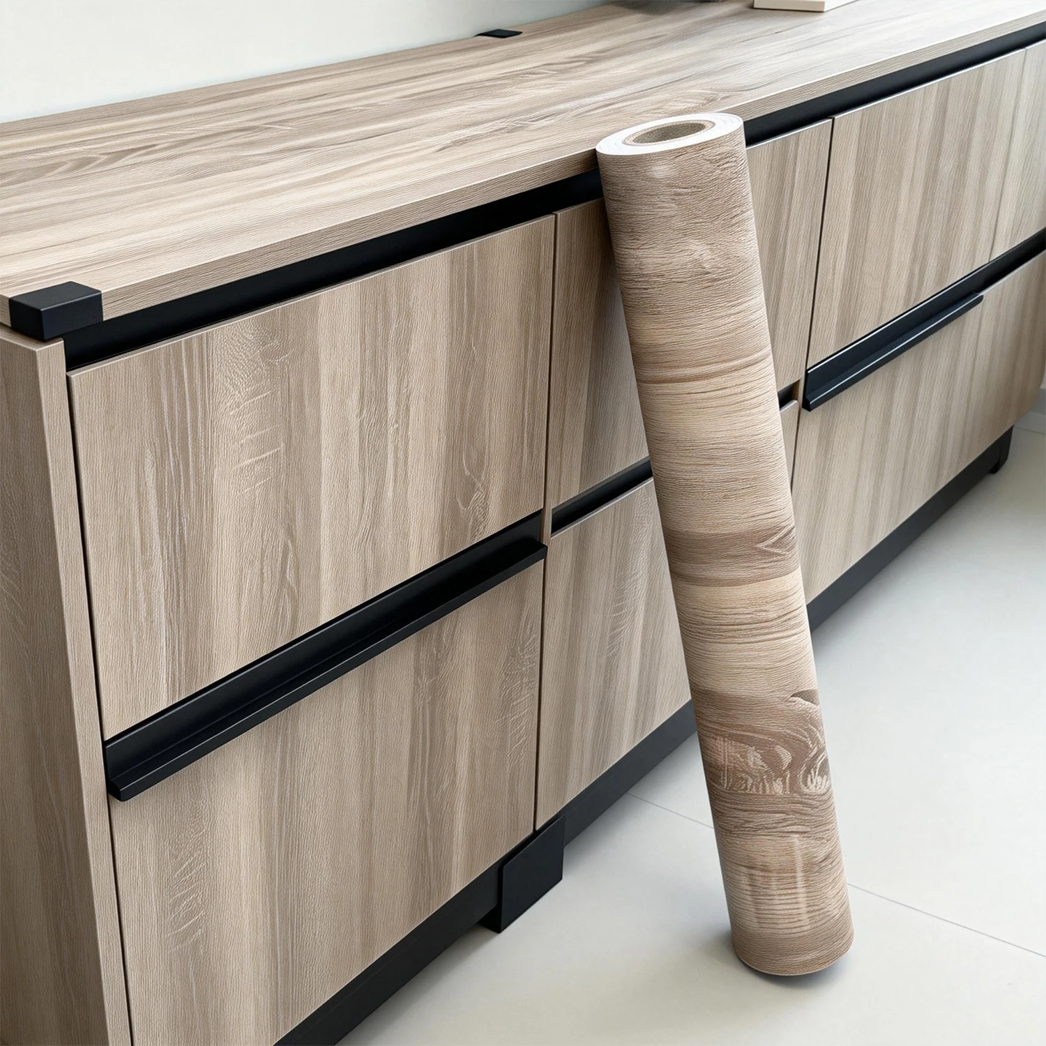 5Meters Waterproof Wood Grain Sticker Wardrobe Cabinet Desktop Door Furniture Renovation Stickers Adhesive Wallpaper Roll