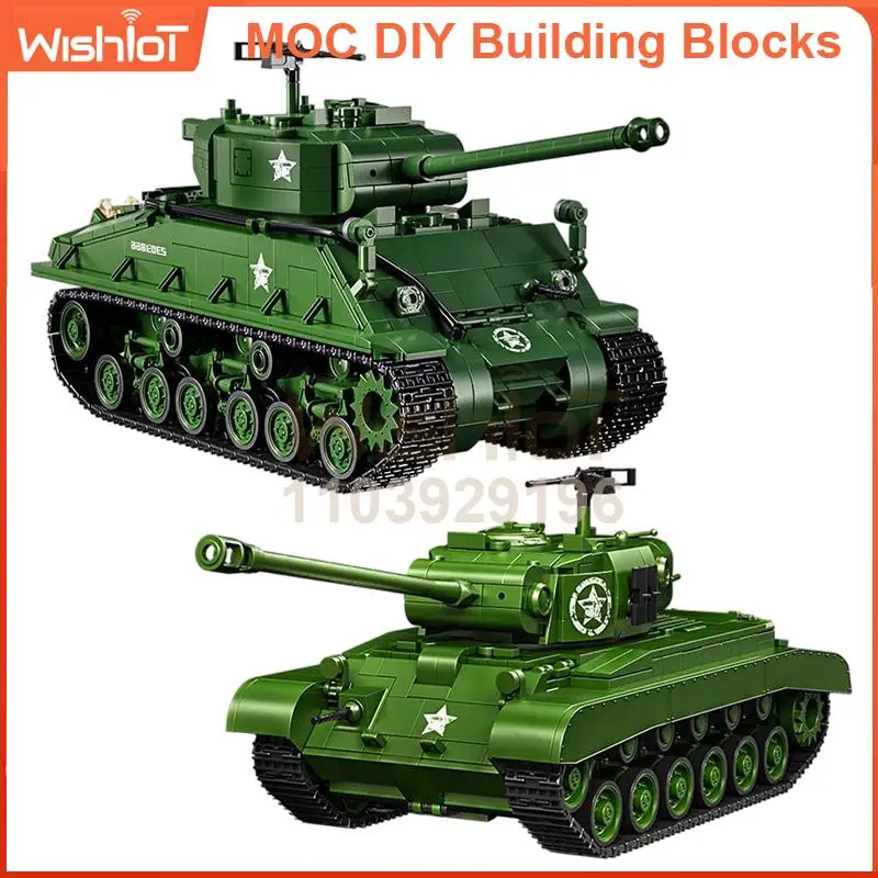 

Набор для сборки среднего танка США M4 Sherman времен Второй мировой войны, историческая военная модель с детальной башней для взрослых, хоббийстов, подарок для детей, сделай сам