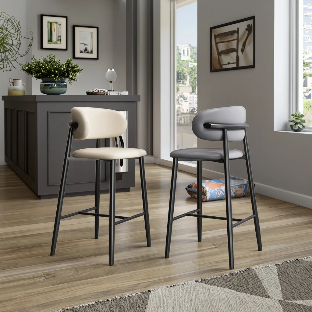 Taburete de Bar moderno para el hogar con arte del hierro de lujo, silla alta Simple para sala de estar, cafetería, isla, Bar