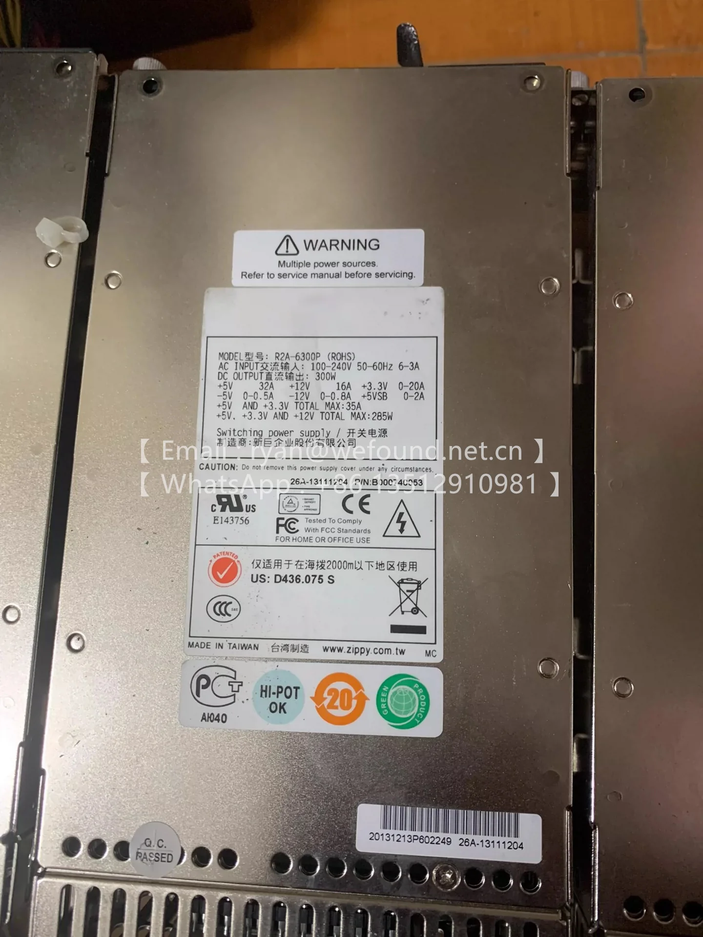 R2A-6300P Leistungskäfig R2A-6300P-R 300W Netzteil