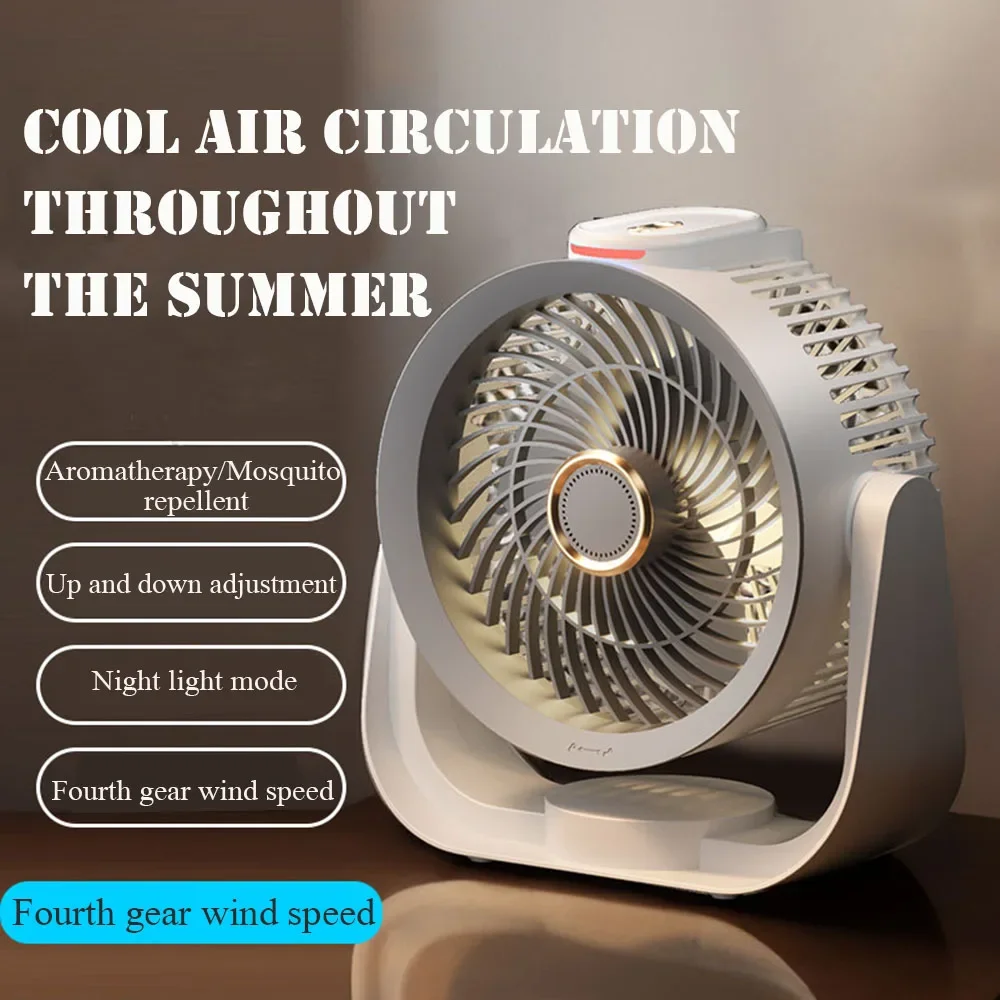 Multifunctional Electric Fan Circulator Wireless Bluetooth-compatible Voice Home Quiet Desktop Wall Ceiling Fan Air Cooler