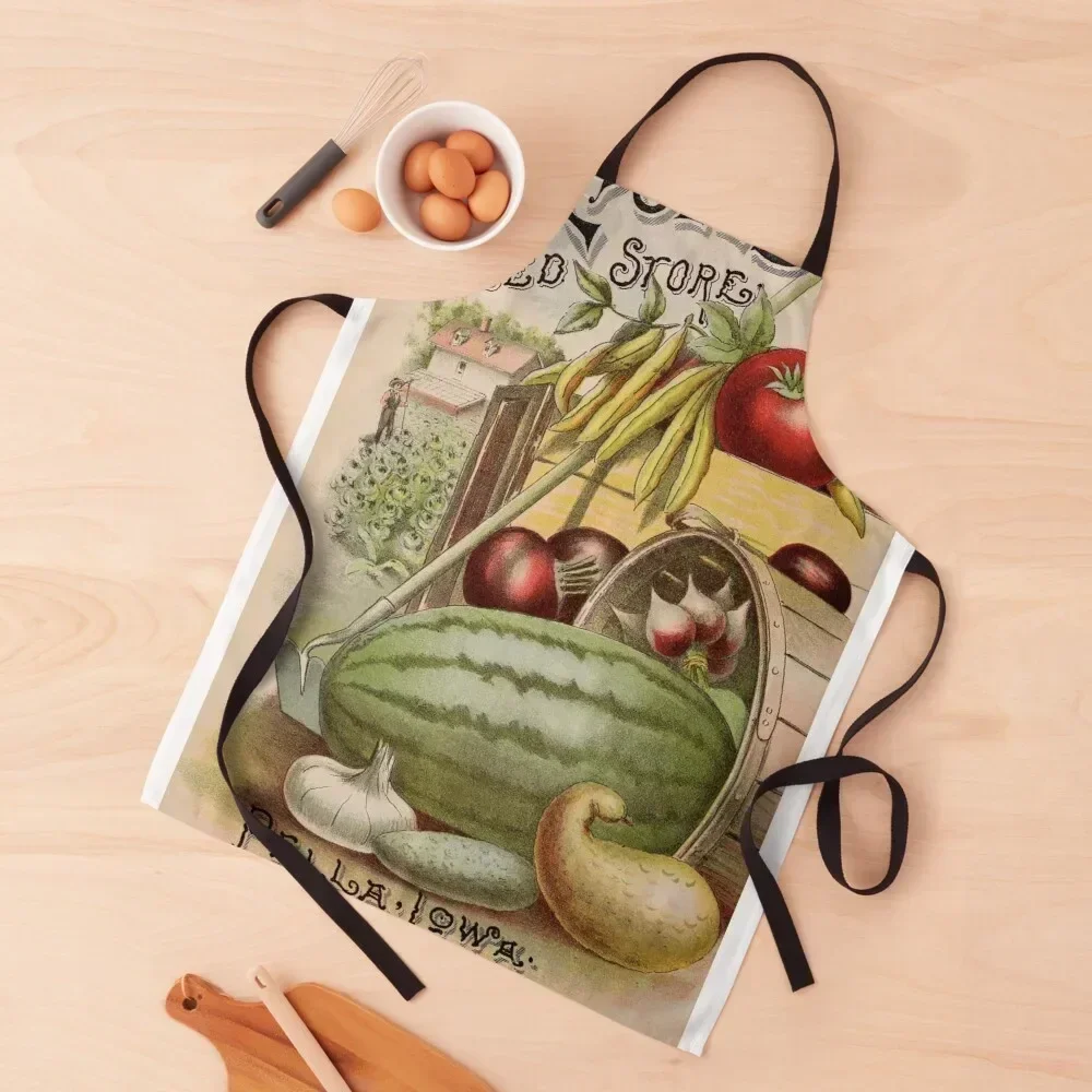 

Vintage 1900 Cole's Seed Store Ad Apron Kitchen Items For Home For Home Accessories Kitchens Men Apron
