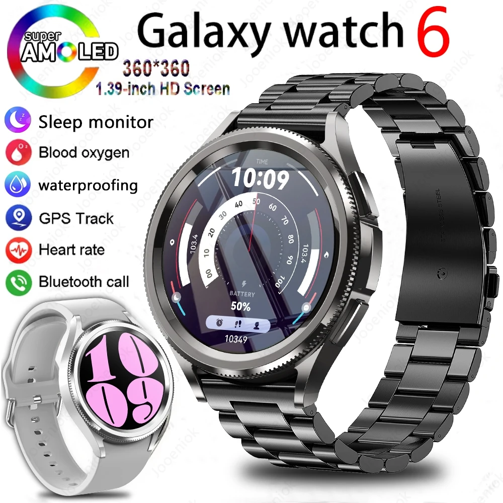 For Samsung Galaxy Watch 6 Smartwatch Fashion Women Bluetooth Call Custom Dial GPS Sports Men Smart Watch 2025 New Android Ios