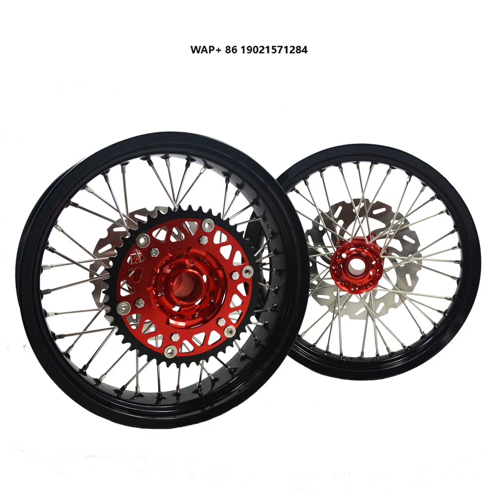 CRF250 450 Motorcycle Parts Super Motard Aluminum Wheels Rims 17 Inch