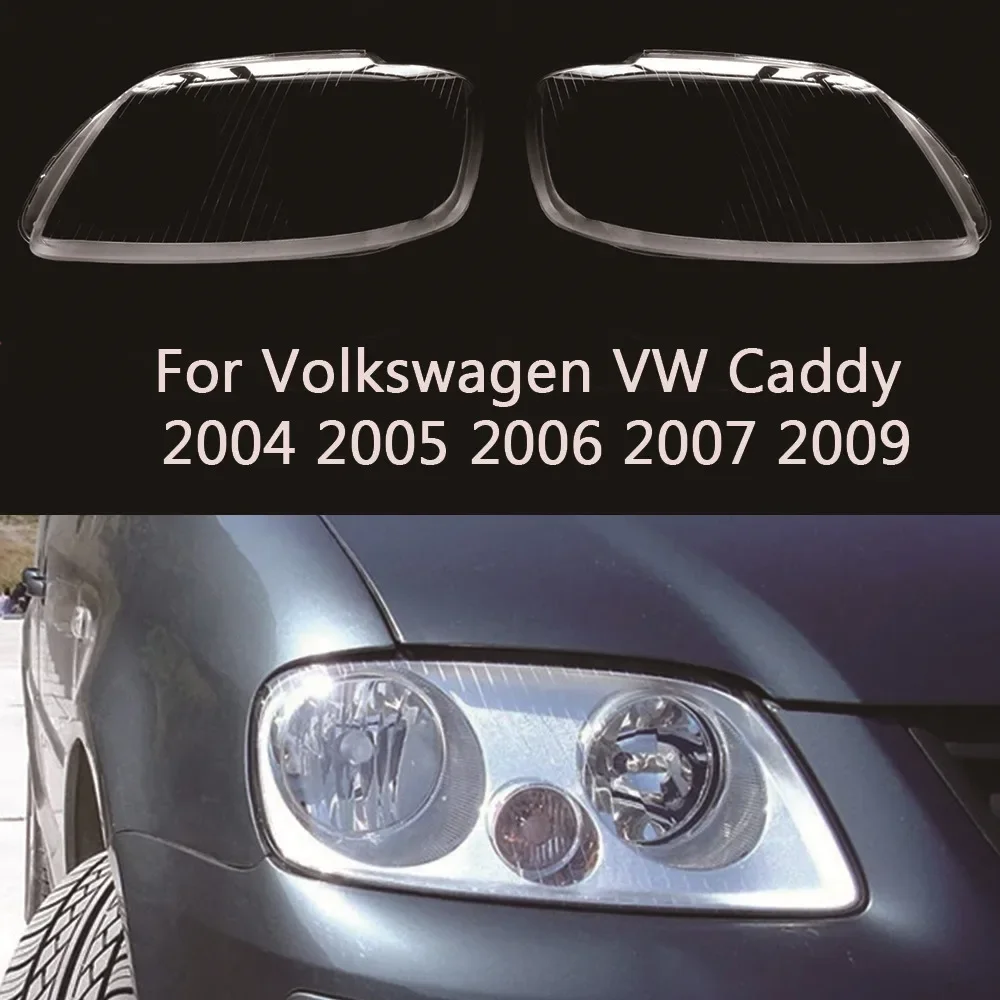 

Car Headlamp Shade For Volkswagen VW Caddy 2004 2005 2006 2007 2009 Headlight Glass Head Lamp Shell Lampshade Lens Cover