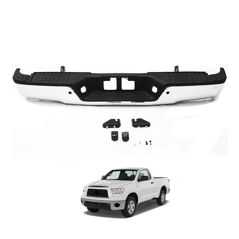 2023 Custom American Truck Top Selling Chrom Color Iron And Plastic 4x4 Rear Bumper For Tundra 2007-2014