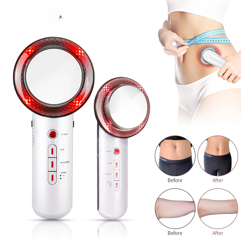 Cavitação EMS Slimming Massager Ultrasonic 3 em 1 Queimador de gordura Cuidados com a pele com celulite Terapia de remoção de gordura infravermelha Aparelho de beleza