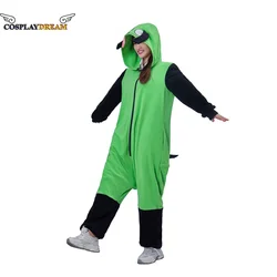 Invader Zim Cosplay Costume Animal Onesie Pajamas Alien Costume Invader Zim Onesies Pajamas Hoodie Pajamas with Ears for adult