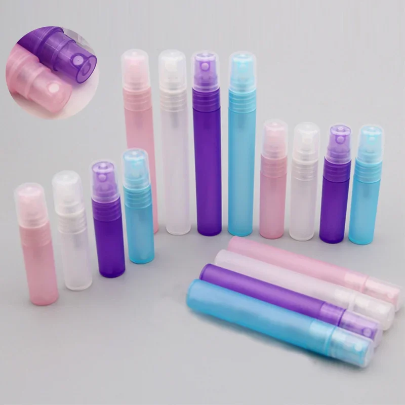 5pcs 3ml/5ml/10ml Pen Shape Portable Travel Perfume Bottles Plastic Spray Bottles Atomizer Sample Containers Refillable Bottles