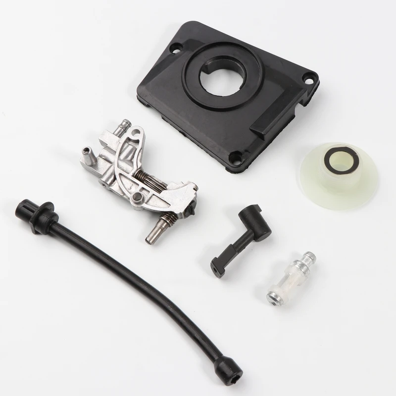 Oil Drive Pump Kit For CHINESE CHAINSAW 4500 5800 45CC 52CC 58CC Pump Cover Worm Gear Oil Pump Cover Oil Filter Oil Pipe