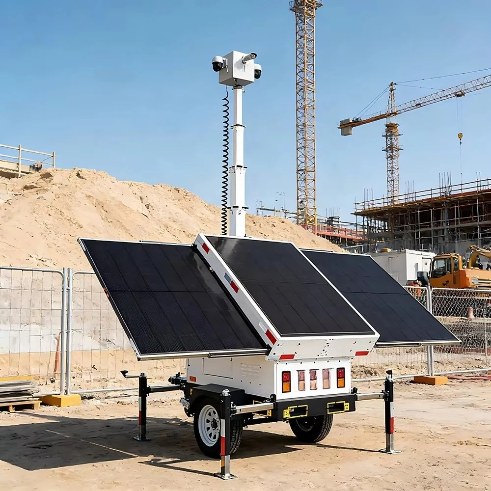 

Solar Trailer with Adjustable Mast for 24/7 Outdoor Monitoring
