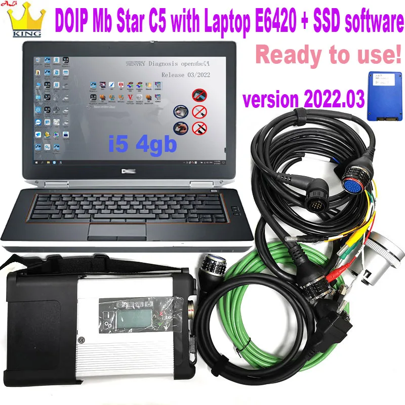 

2023.06 Mb Star C5 DOIP Multiplexer SD Connect C5 with SSD full software wifi function diagnostic tool mb star c5 Laptop E6420