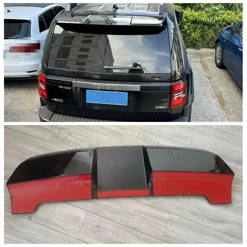 For Toyota LAND CRUISER PRADO LC250 Roof Spoiler LC 250  ABS plastic Material Car Rear Wing Color Rear Spoiler 2024+