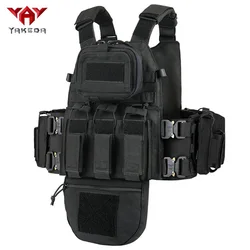 YAKEDA multifunctional full protection training vest MOLLE metal snake buckle quick release outdoor camouflage training vest