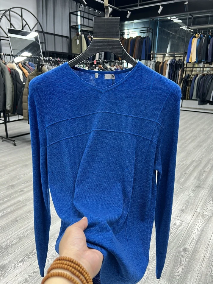 

Men's Knitted Sweater Thin V-neck Pure Color Base Layer Fashion City Style Long Sleeve Breathable Comfortable Polyester Nylon...