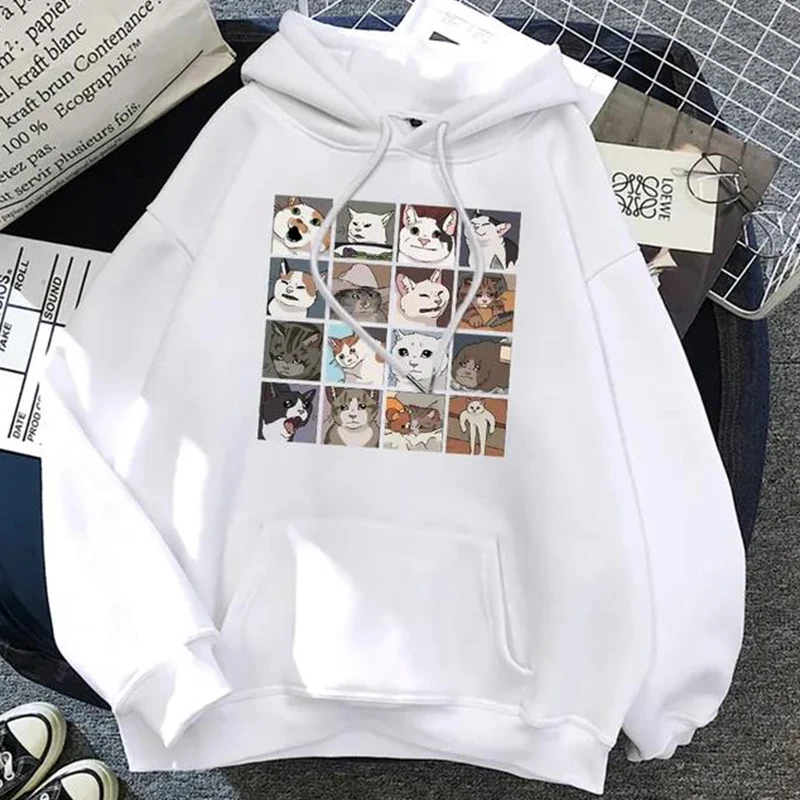 Wo الرجال هوديي البلوز الجرونج كم طويل أساسيات هوديس الرسم خمر الملابس الأساسية هودي الشارع ارتداء القمم هودي