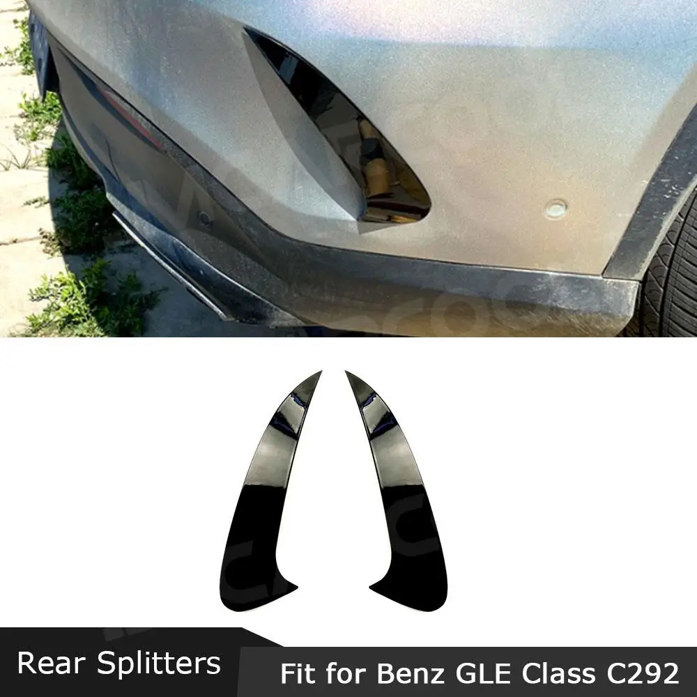 

JMCARCOOL ABS глянцевый черный/углеродный вид, разветвители для заднего бампера для Mercedes Benz GLE Class C292 W292 Coupe 2015 2016 2017 2018