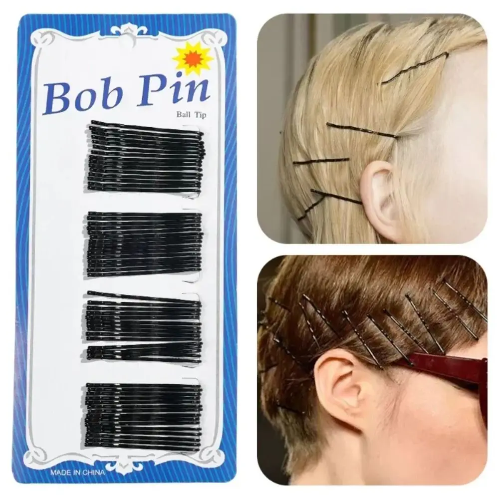 60/240pcs Fashion Invisible Black Hairpins Wave U-shaped Women Hair Clip Disposable Hairgrip