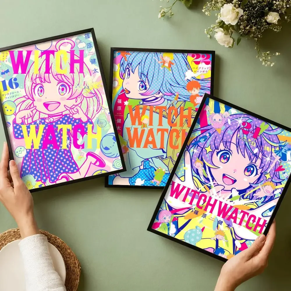 W-Witch Watch Comics Anime Poster Stickers Painting Self-Adhesive Mural HD Wall Decals For Bedroom Living Room Home Decor Gift